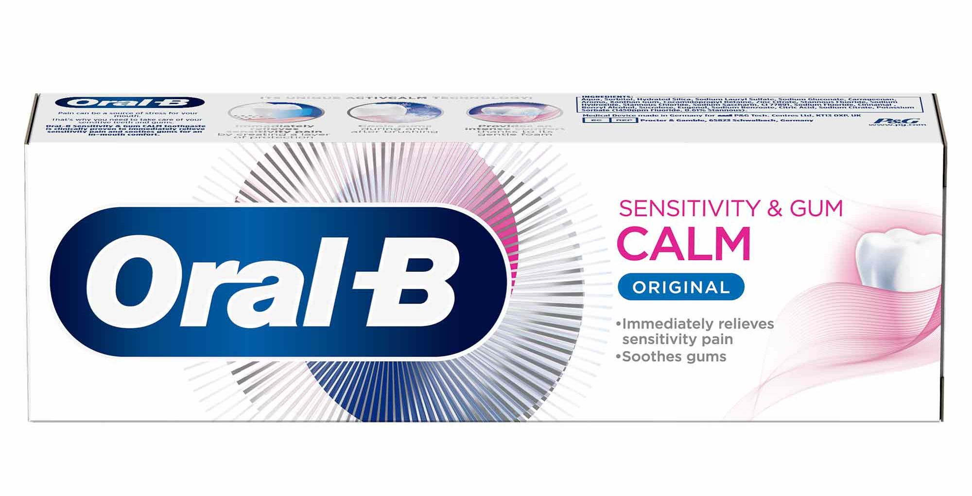 Oral-B Sensitivity Gum Calm Original Toothpaste 75ml Oz), 58% OFF