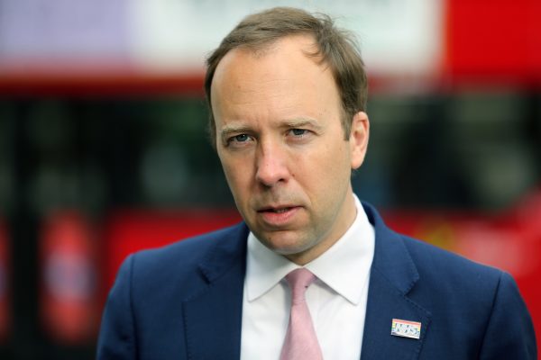 Former health and social care secretary Matt Hancock