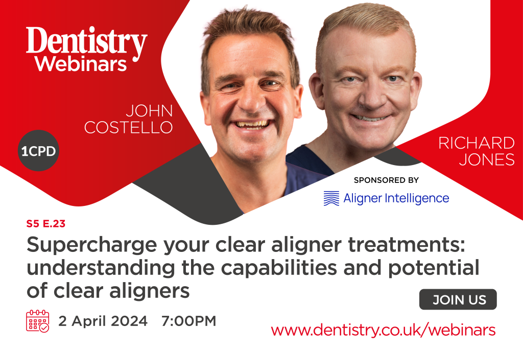 Join John Costello and Richard Jones on Tuesday 2 April at 7pm as they discuss how to supercharge your clear aligner treatments.