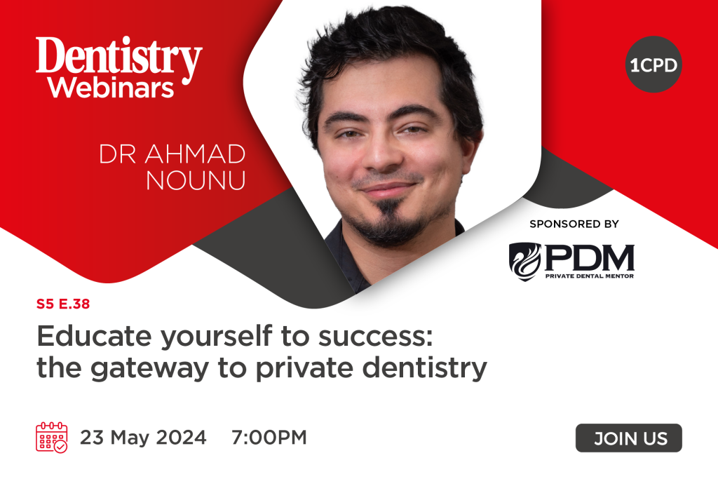 Join Ahmad Nounu on Thursday 23 May at 7pm as he discusses the gateway to private dentistry and educating yourself to success. 