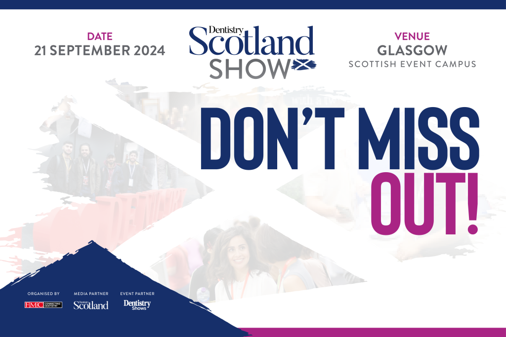 The last few spaces are available for the Dentistry Scotland Show next weekend – find out all about it here.