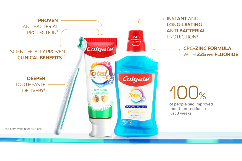 Total confidence – new Colgate Total Active Prevention