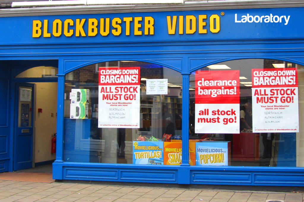 Current image: Closing Down Sale at Blockbuster Video September 18, 2010 in Knutsford, England. dental 3D printing