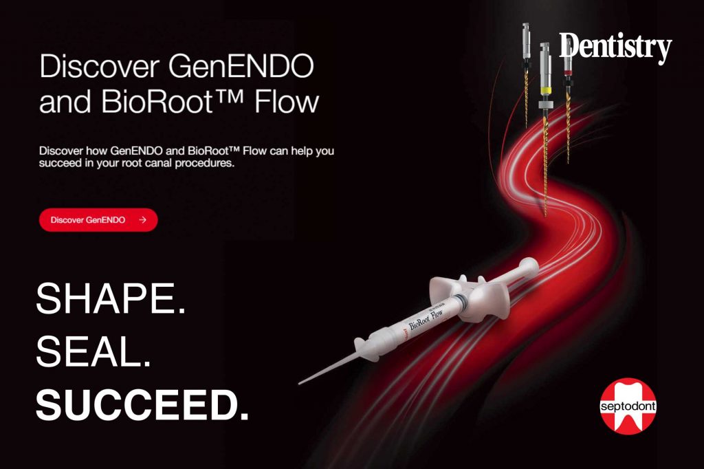 Primary root canal treatment of UL7 with GenEndo and bioroot flow bioceramic sealer