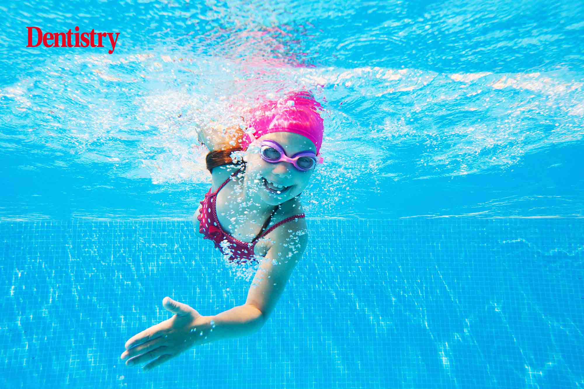 Children who swim competitively are six times more likely to have dental staining