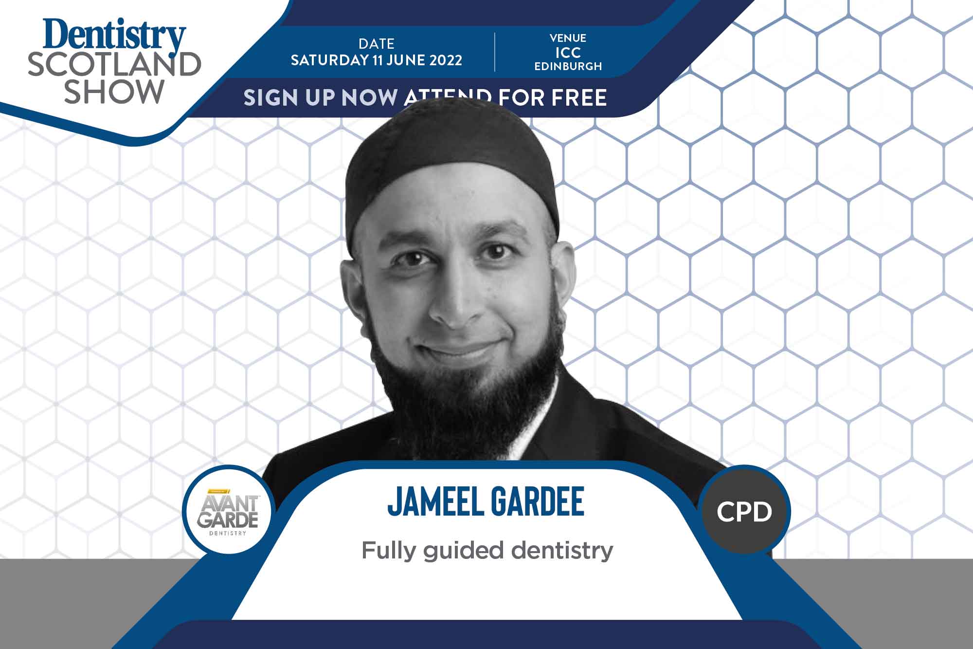 Jameel Gardee at the Dentistry Scotland Show