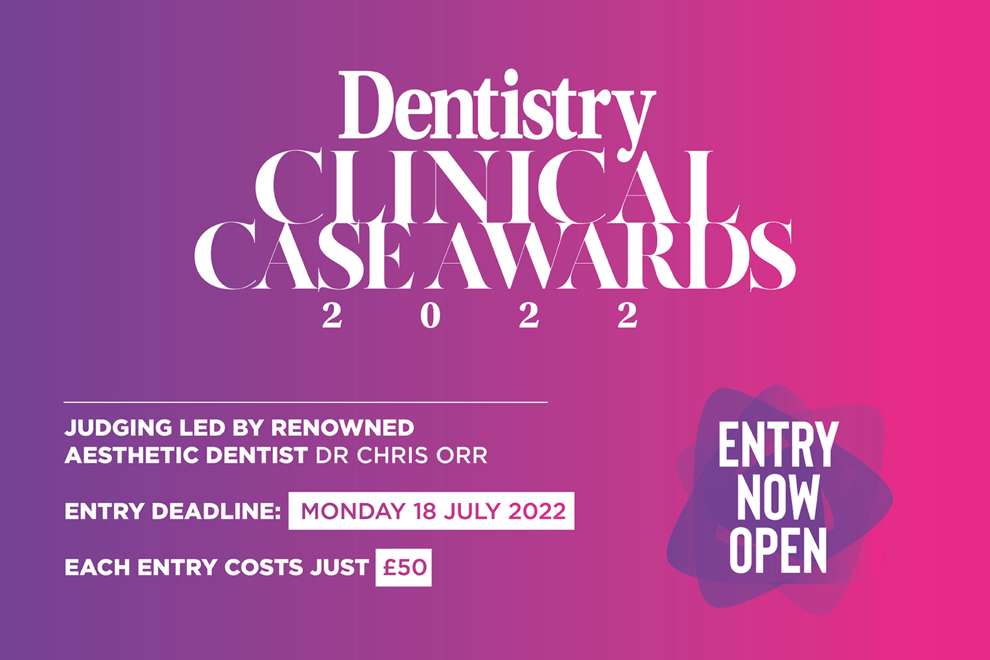 Dentistry Clinical Case Awards – last chance to submit your entry!