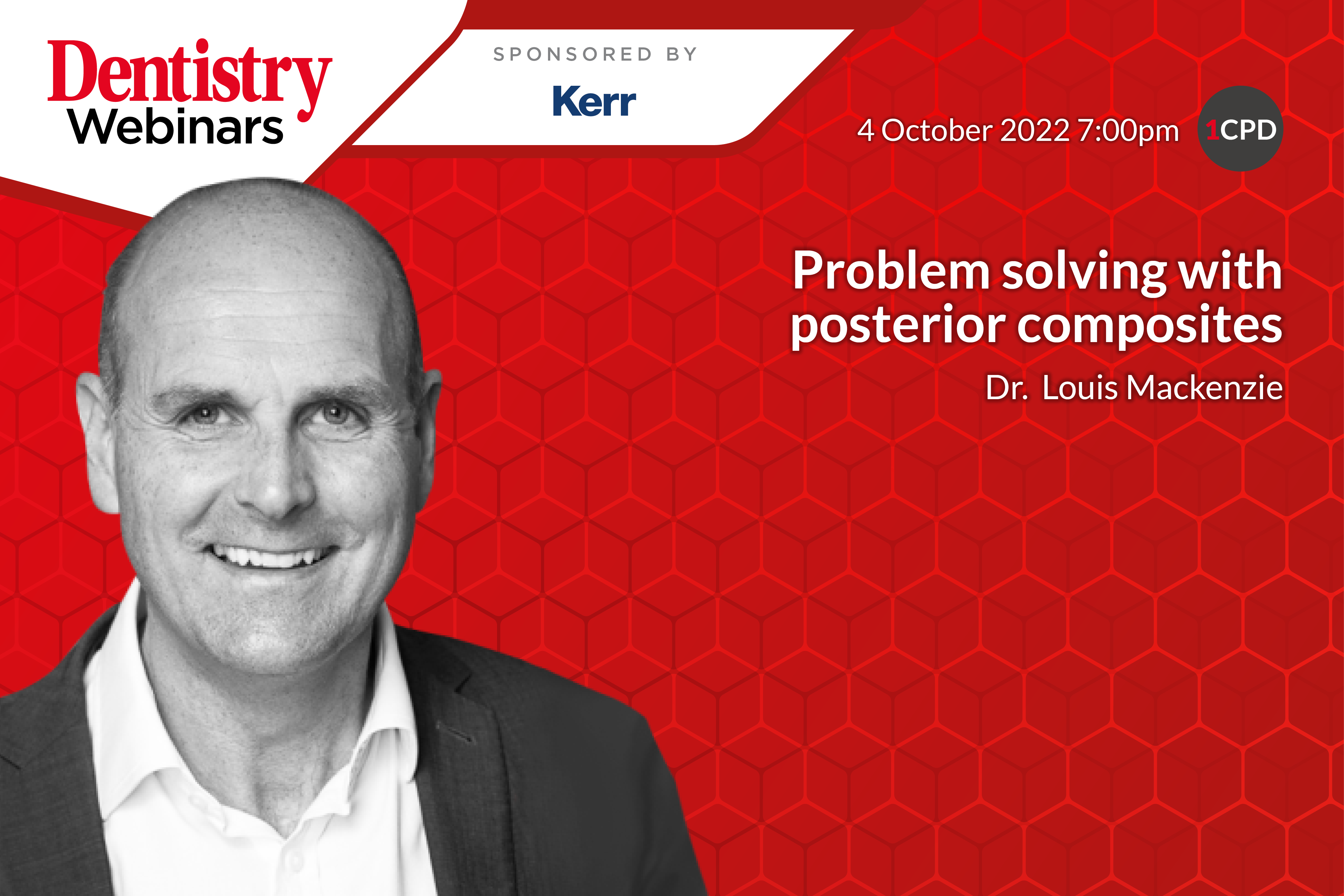 Join Louis Mackenzie on Tuesday 4 October 2022 as he discusses problem solving with posterior composites – sign up now. 