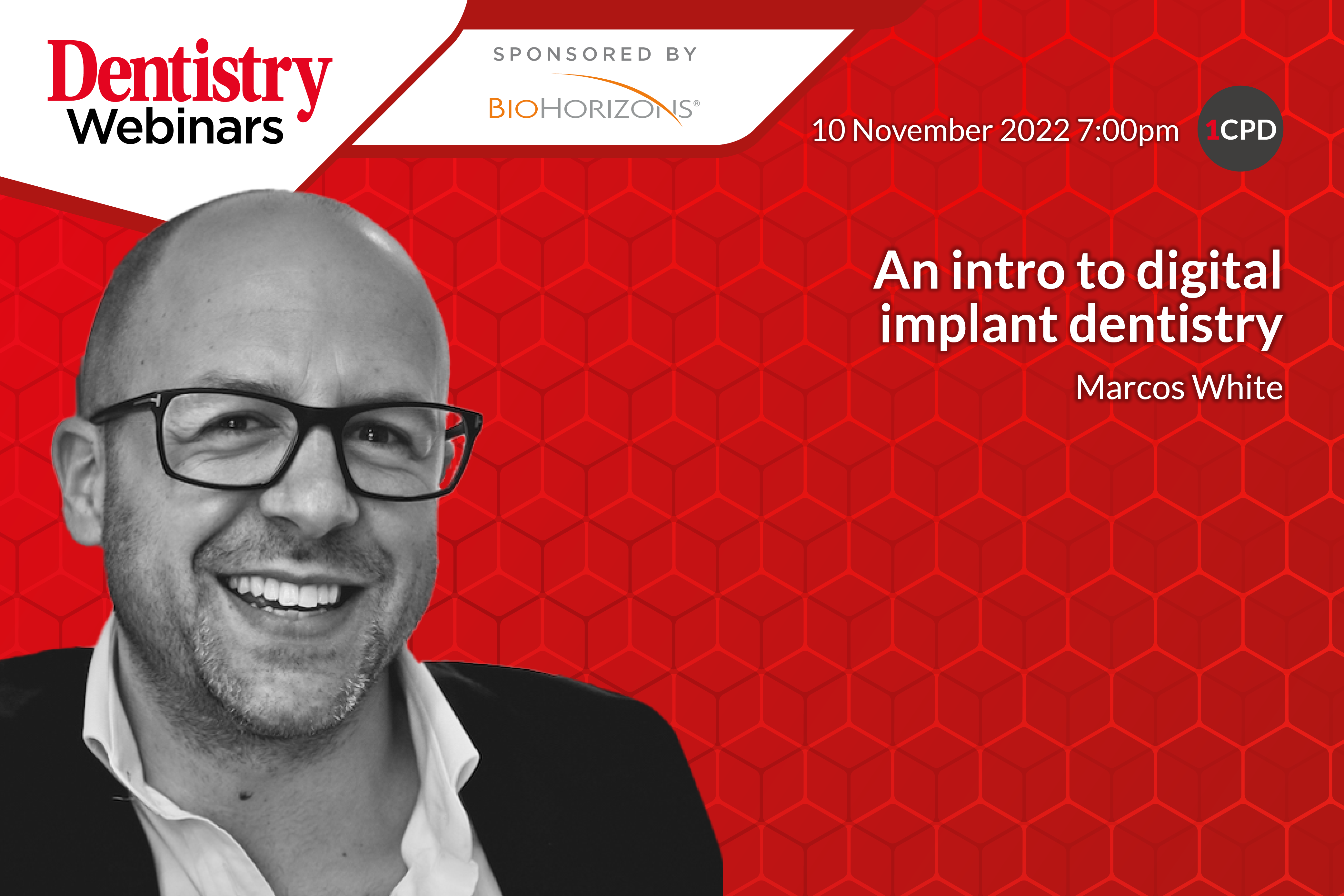 Join Marcos White on Thursday 10 November at 7pm as he discusses an introduction to digital implant dentistry – register now. 