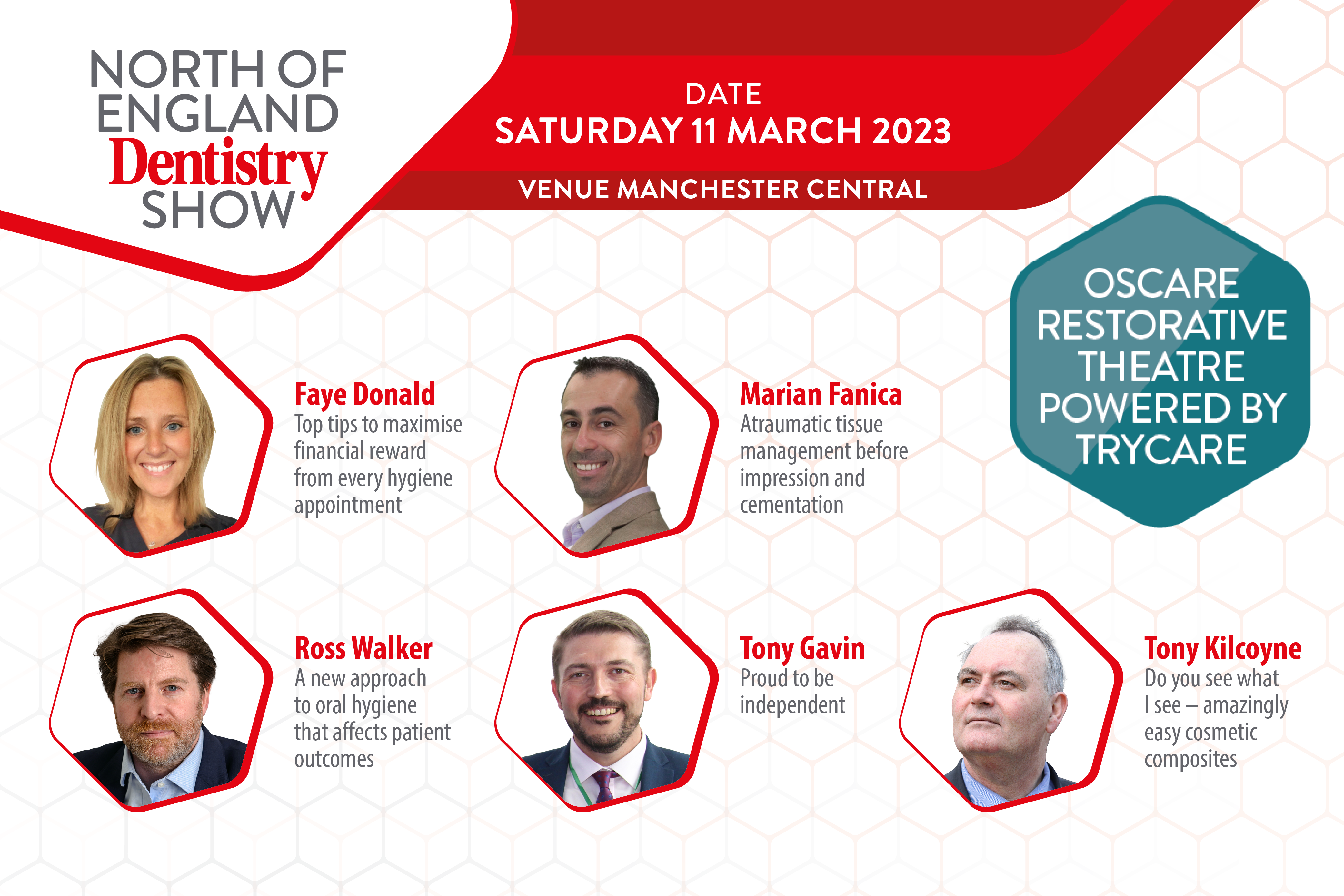 With 12 theatres, over 85 speakers, and hundreds of leading brands, there's lots to do and see at the North of England Dentistry Show.
