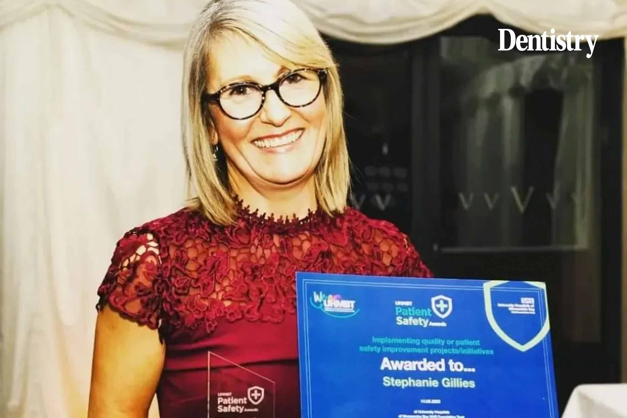 Pioneering dental nurse scoops award for innovative patient care