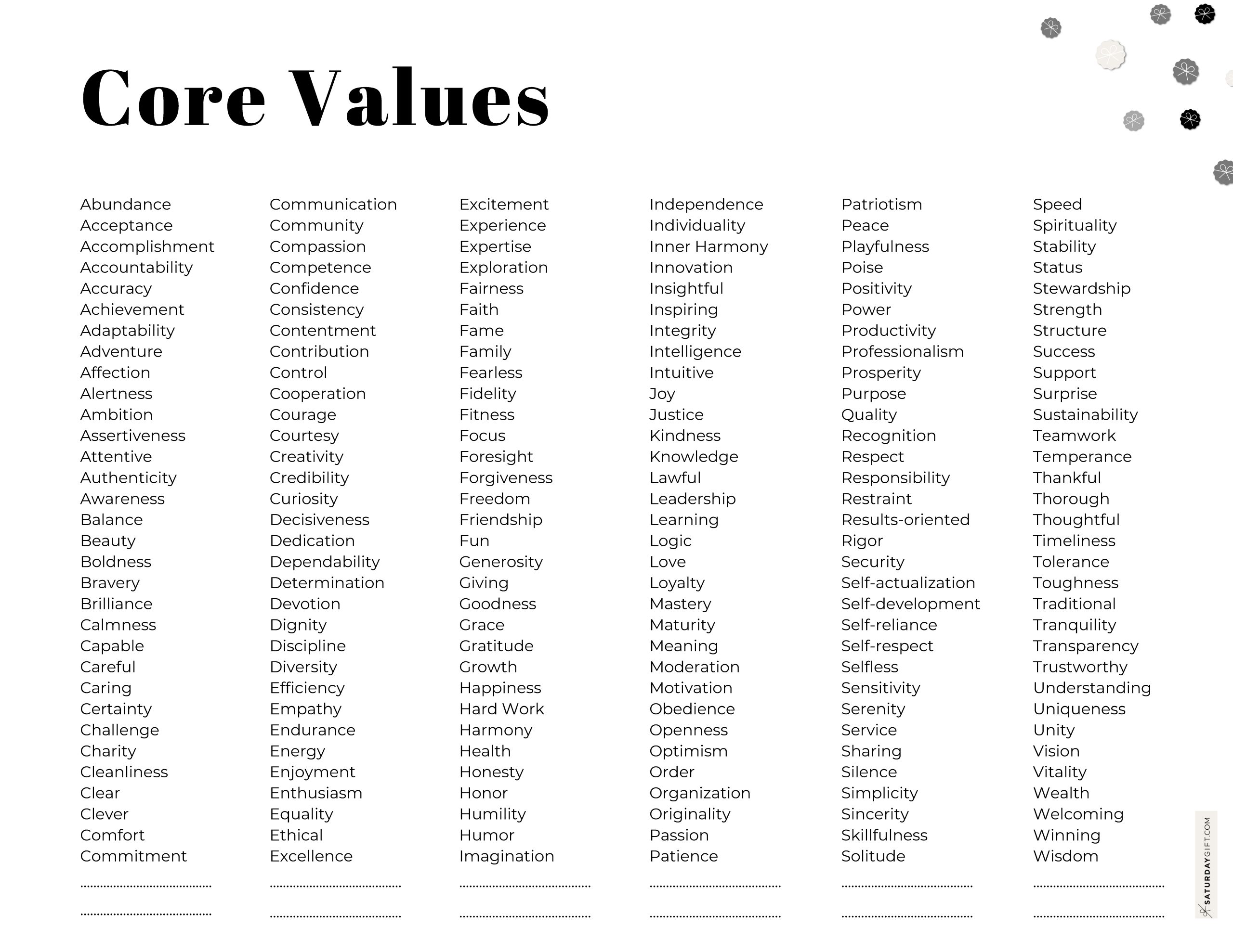 VALUES