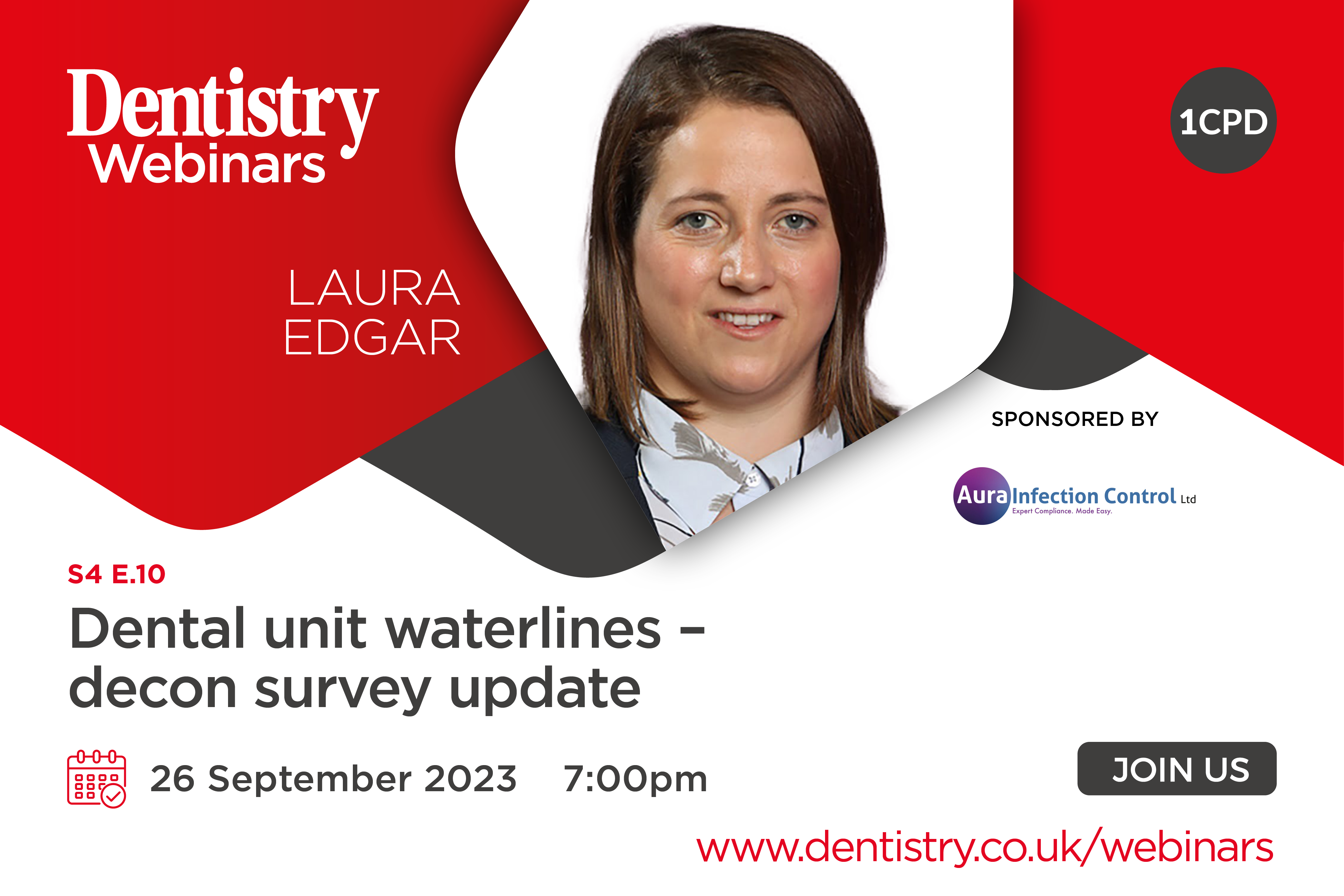 Join Laura Edgar on Tuesday 26 September at 7pm as she discusses dental unit waterline treatment and management. 